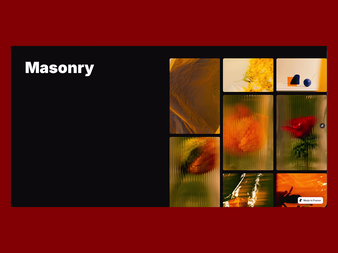 Cover image for Masonry: Dynamic Gallery with Framer CMS