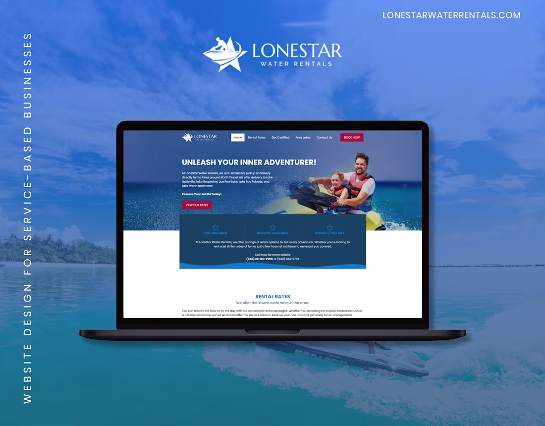 Cover image for Website Design Project for Jet Ski Rental Business
