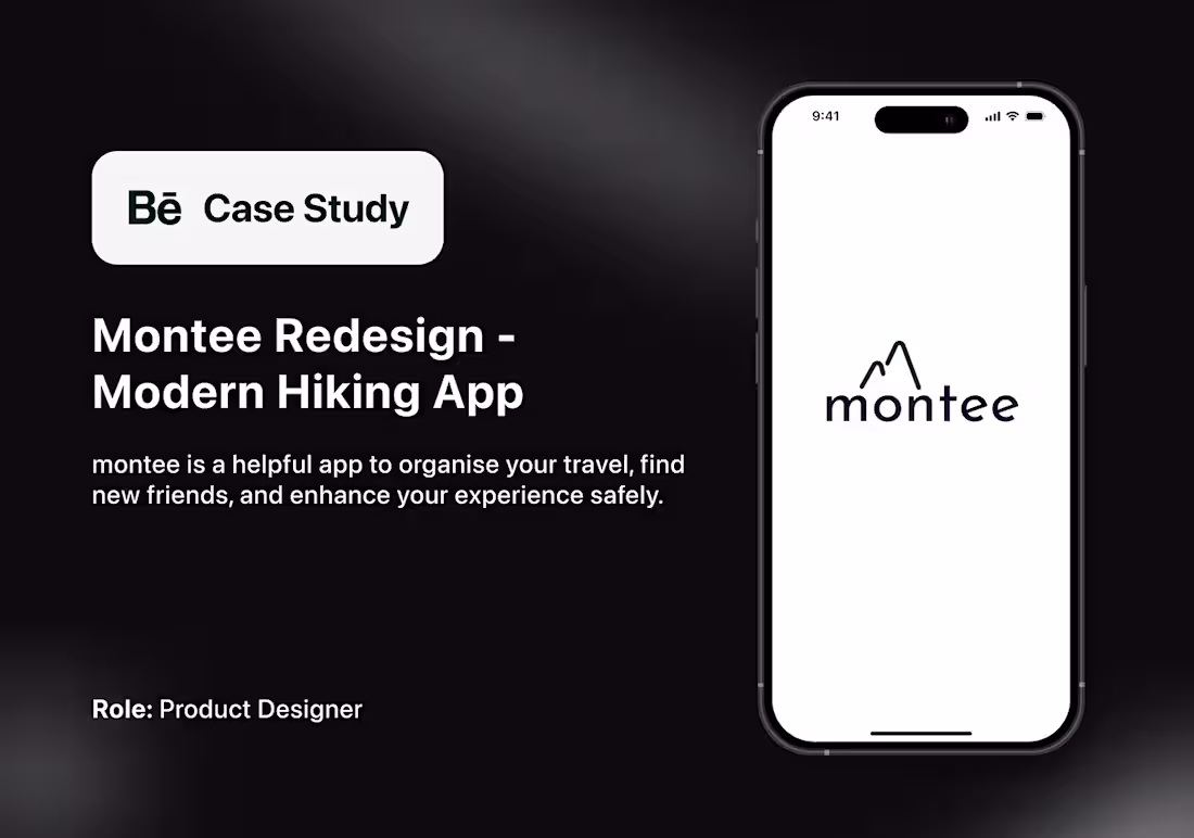 Cover image for Montee - case study | Hiking app re-design