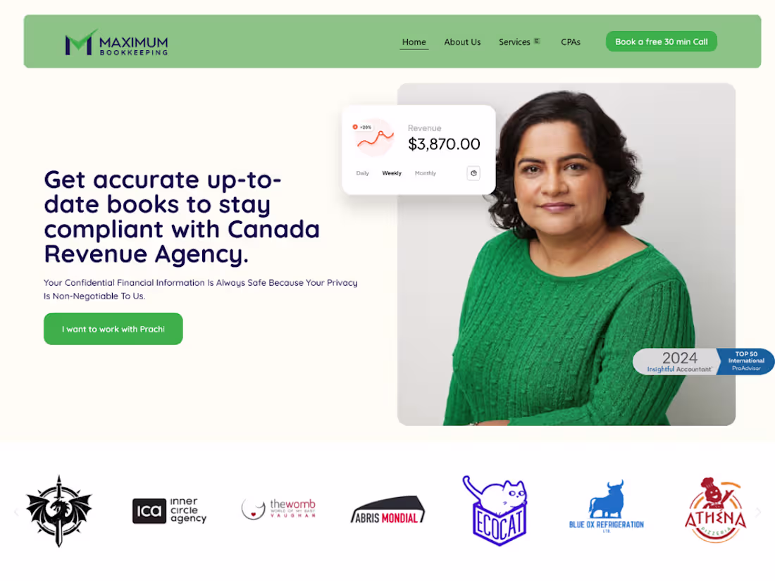 Cover image for Website Copy for Maximum Bookkeeping