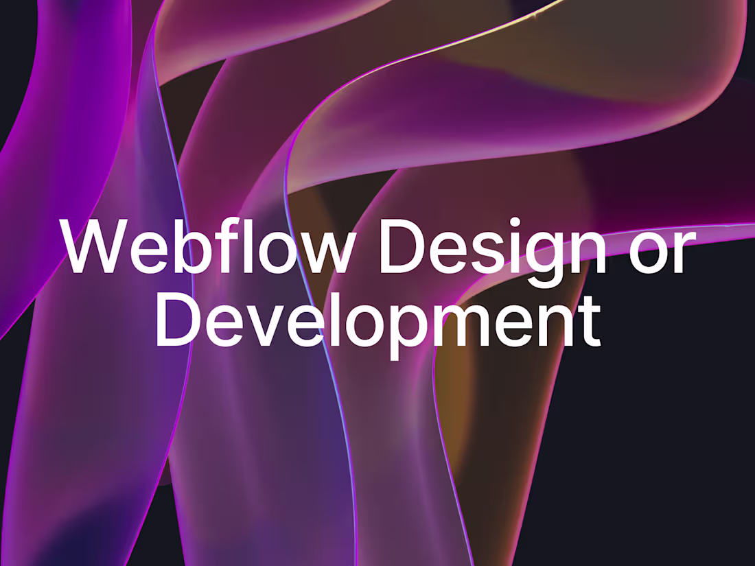 Cover image for Webflow Design and Development