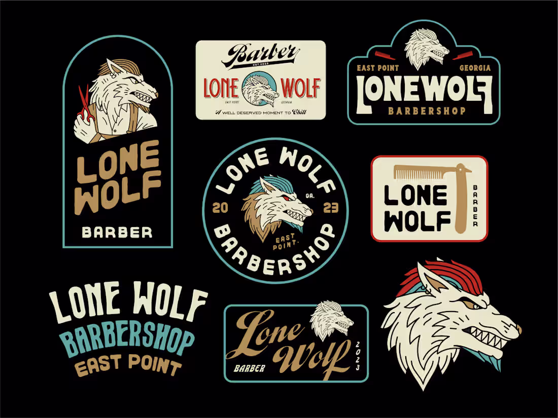 Cover image for Lone Wolf Barbershop: Branding