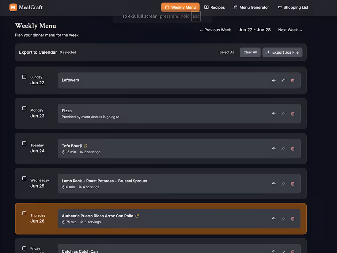 Cover image for Mealcraft: Streamlining Meal Planning with React and TypeScript