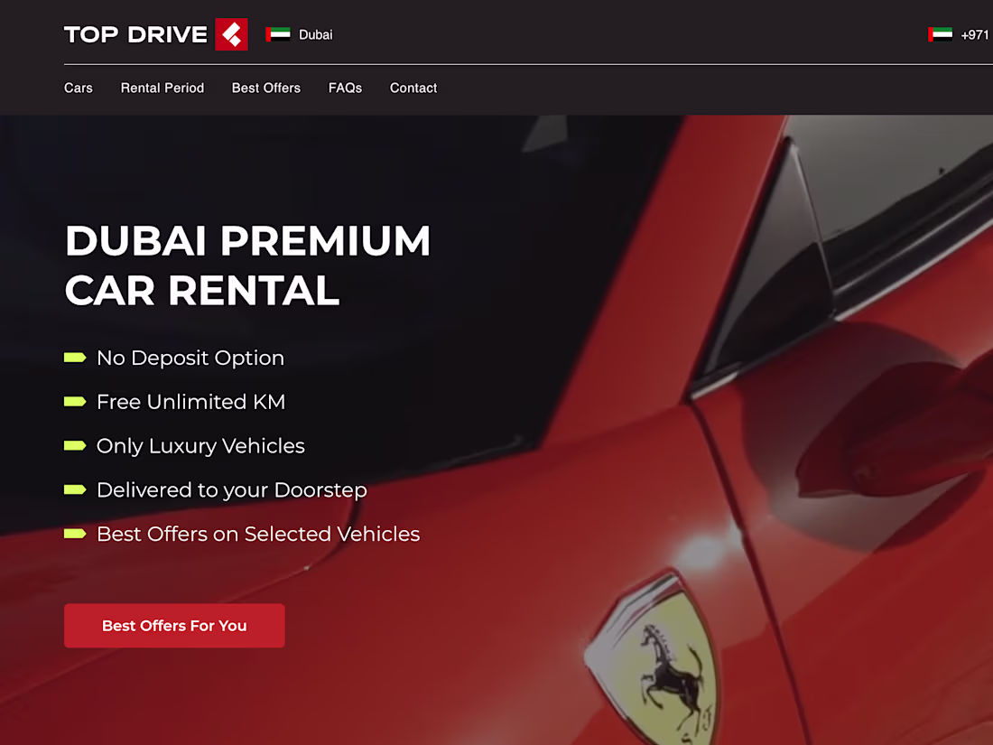 Cover image for Top Drive Car Rental

Developed a