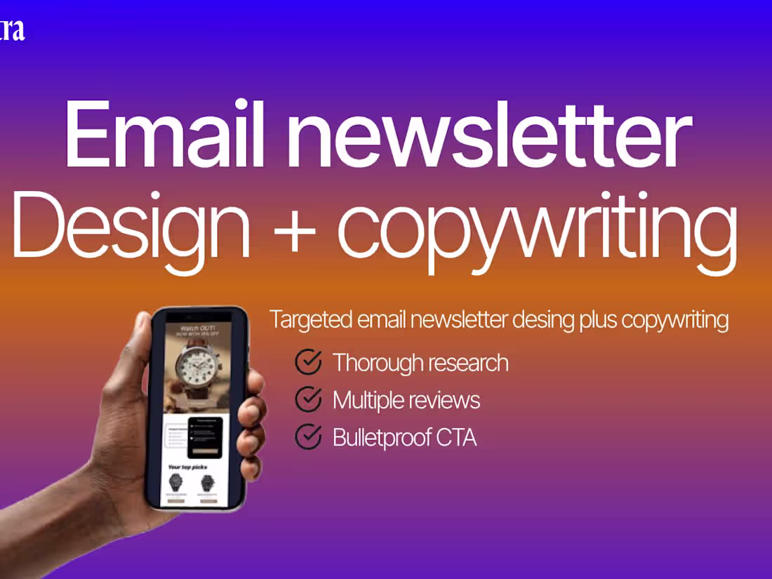 Cover image for Powerful email copy+ clean design at the reach of your HAND!