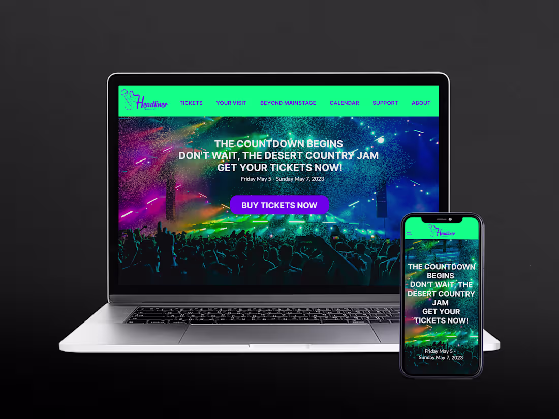 Cover image for Live Music Venue Website