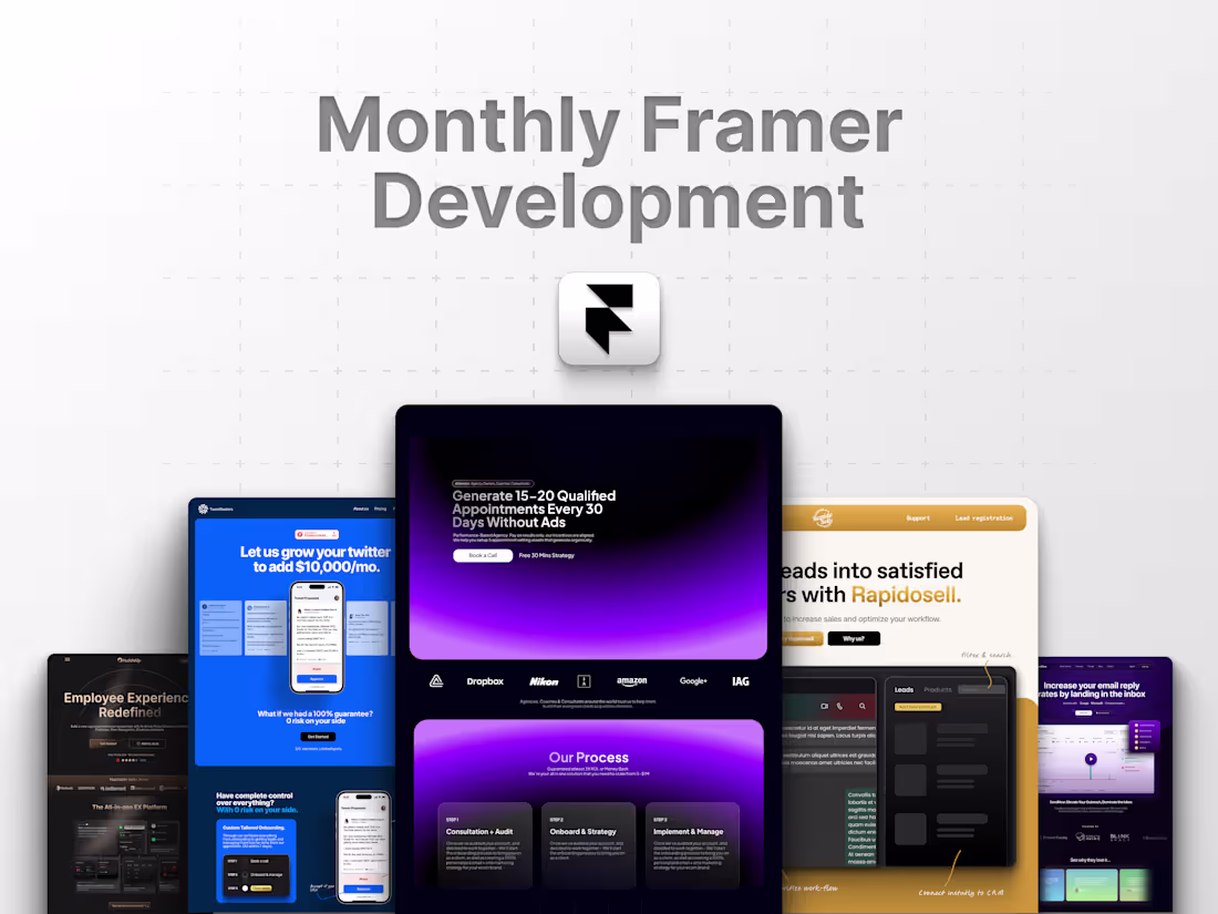 Cover image for Framer Development - Monthly Retainer