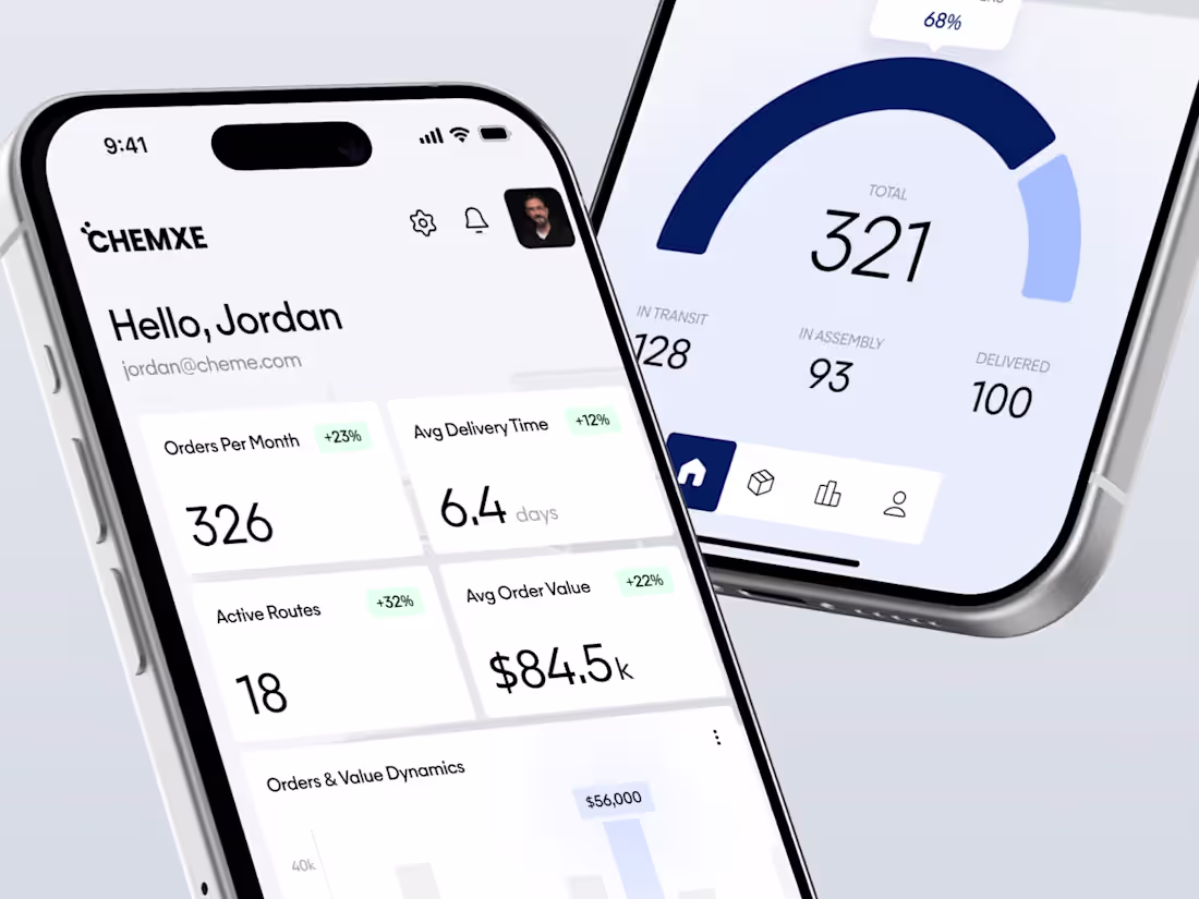 Cover image for Logistics Mobile App Dashboard UI/UX – Order & Shipment Status