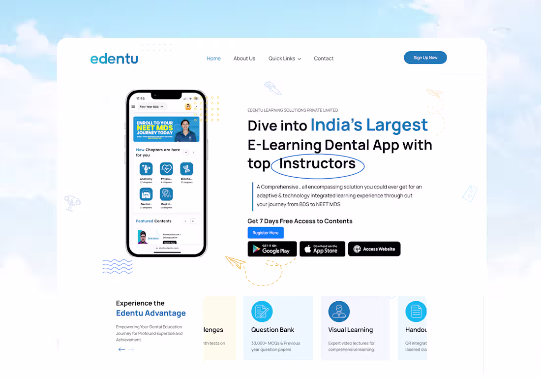 Cover image for Edentu: Transforming Dental Education Digitally