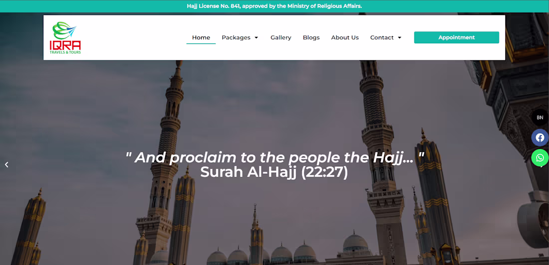 Cover image for Iqra Travels Bd