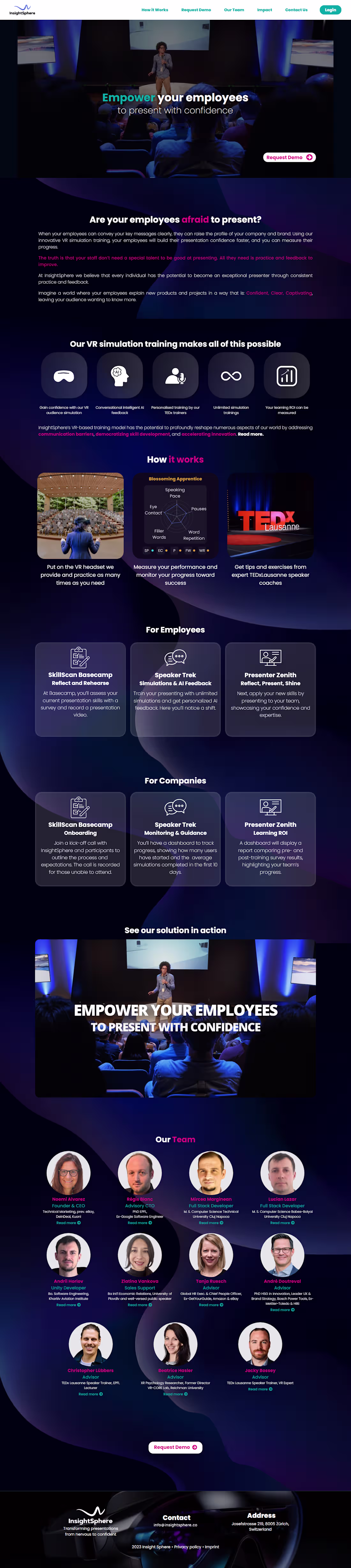 Cover image for VR Tech Company Website Design for InsightSphere