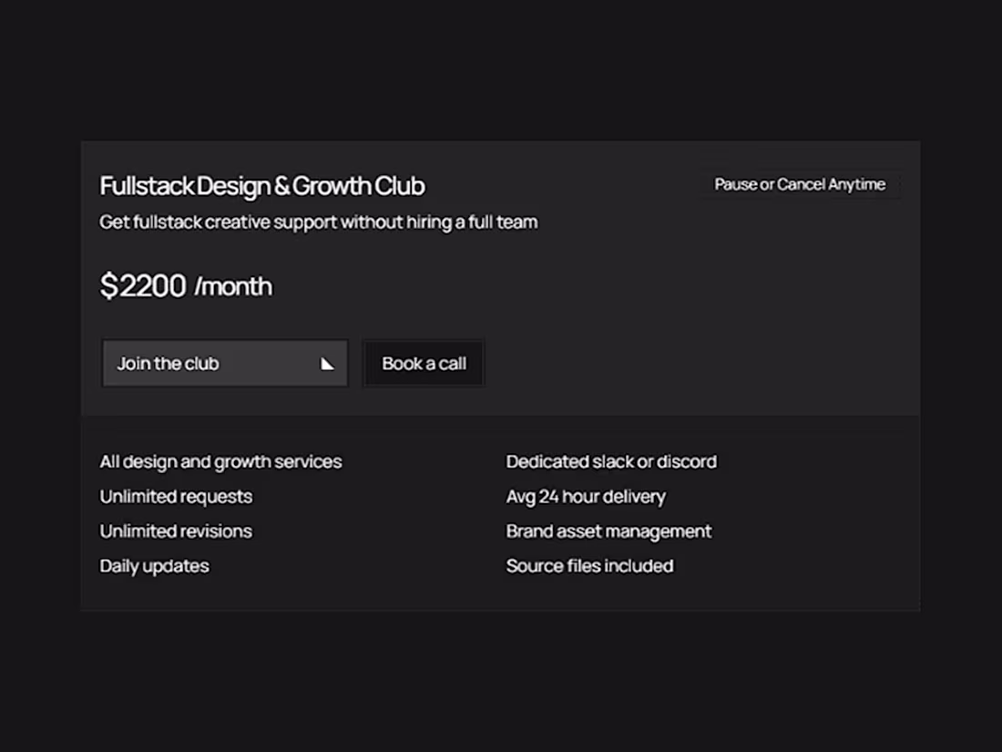 Cover image for Monthly Subscription - Fullstack Design & Growth