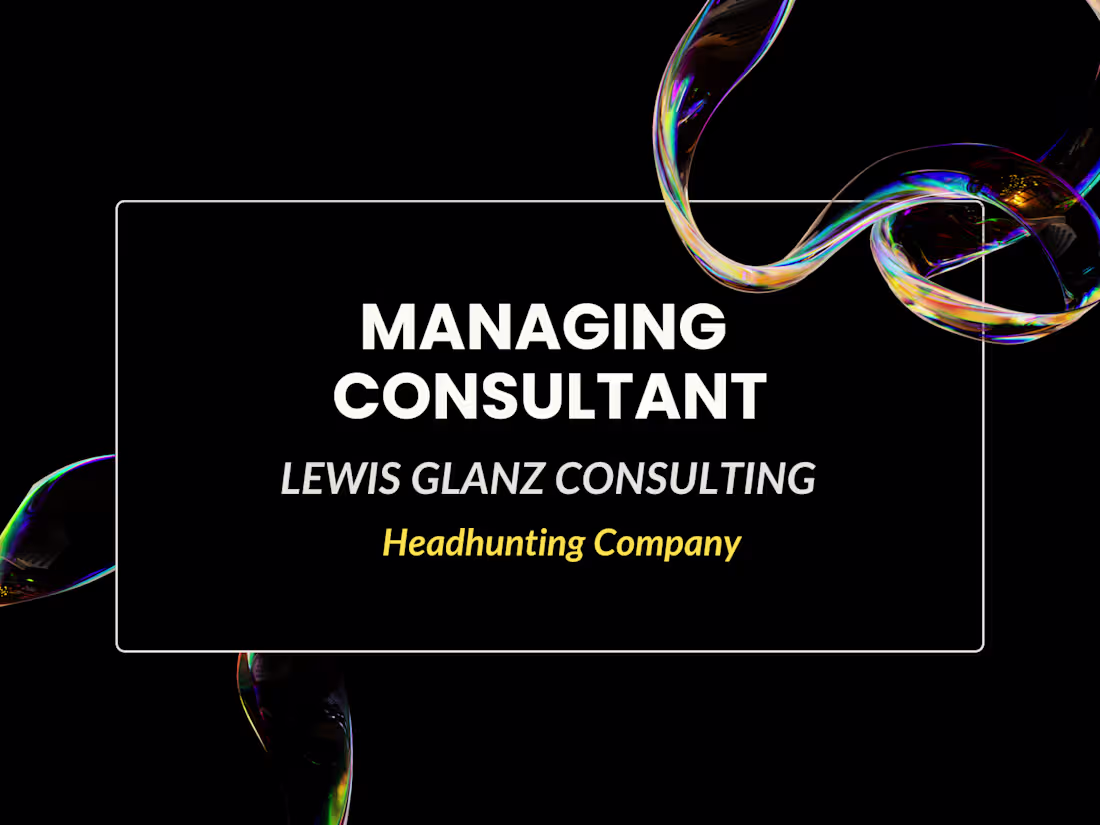 Cover image for Managing Consultant for a Headhunting Company