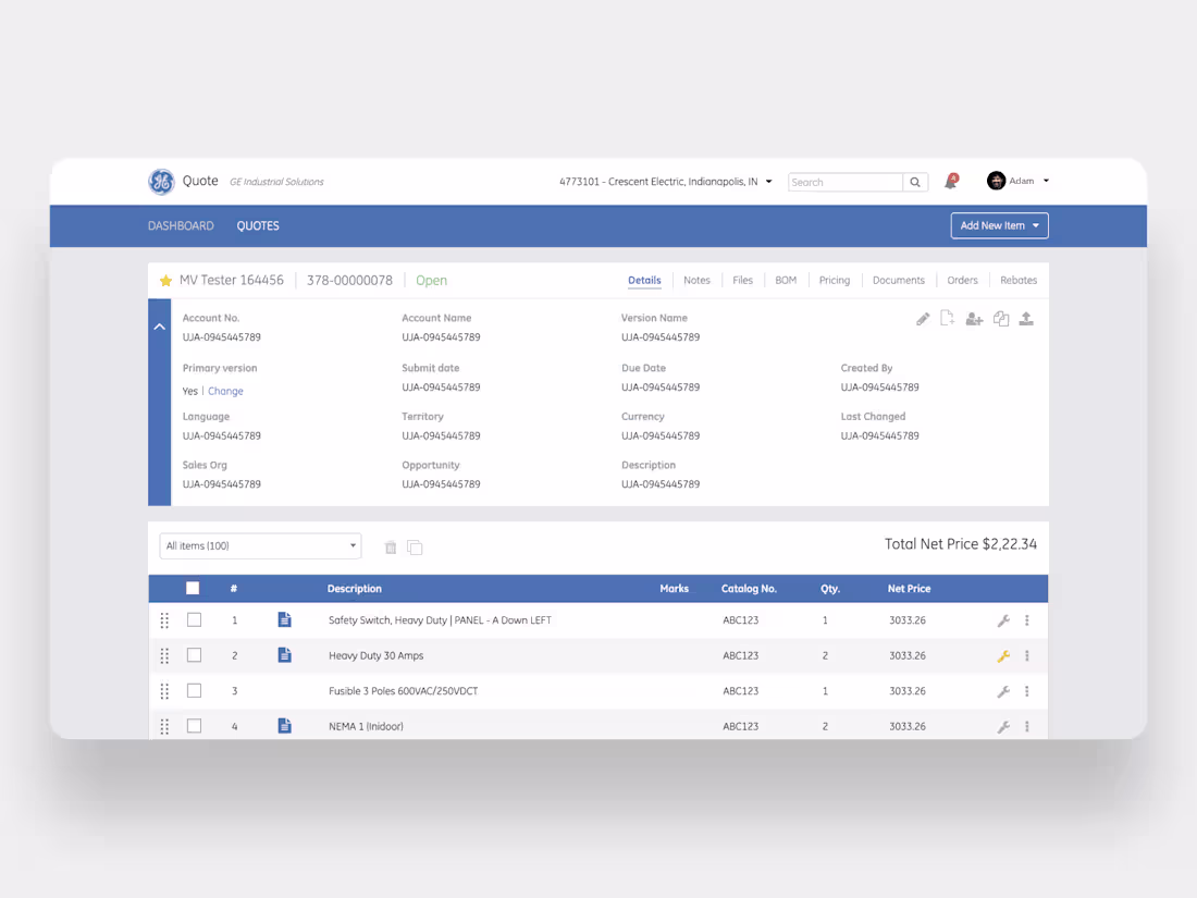 Cover image for GE Global B2B Quoting Application Improvements 