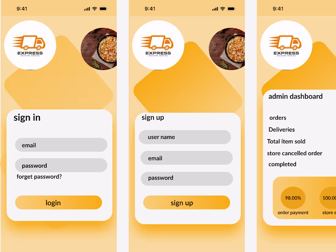 Cover image for online food delivery service app