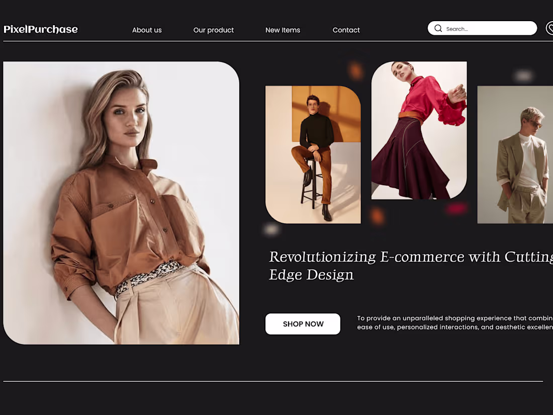 Cover image for Clothes E-commerce Website Landing Page
