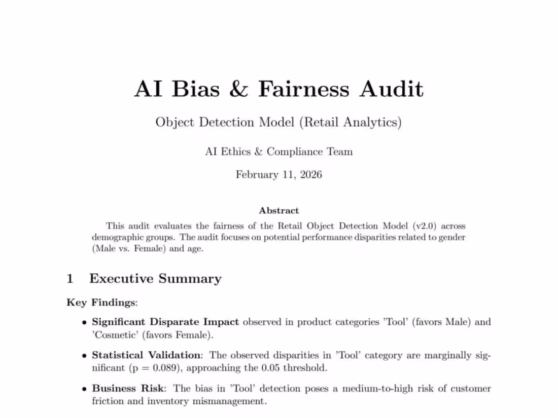 Cover image for AI Bias & Fairness Audit