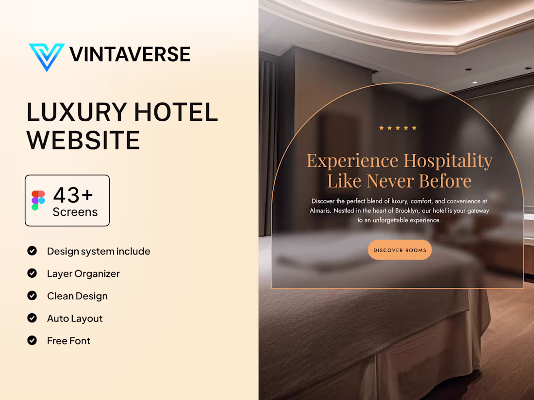 Cover image for Luxury Hotel Booking Website UI/UX