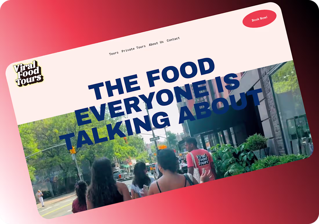 Cover image for Viral Food Tours Website Redesign