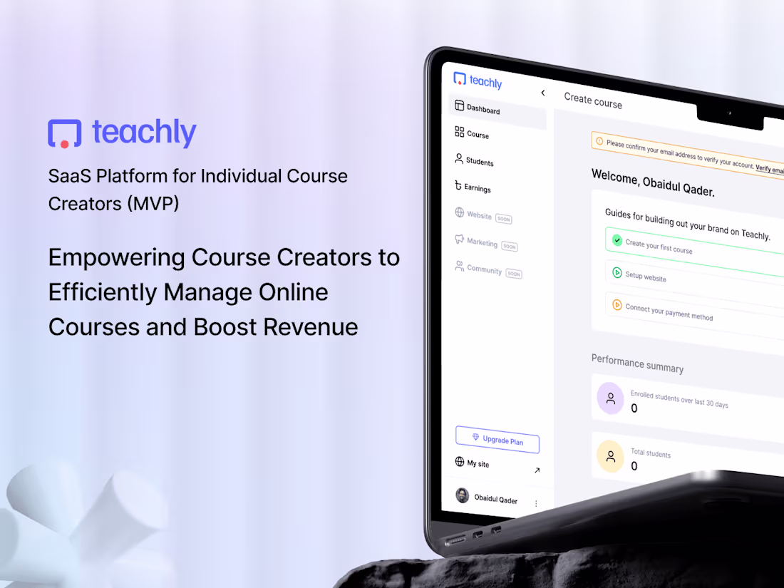 Cover image for Edtech SaaS UI/UX Design Case Study 