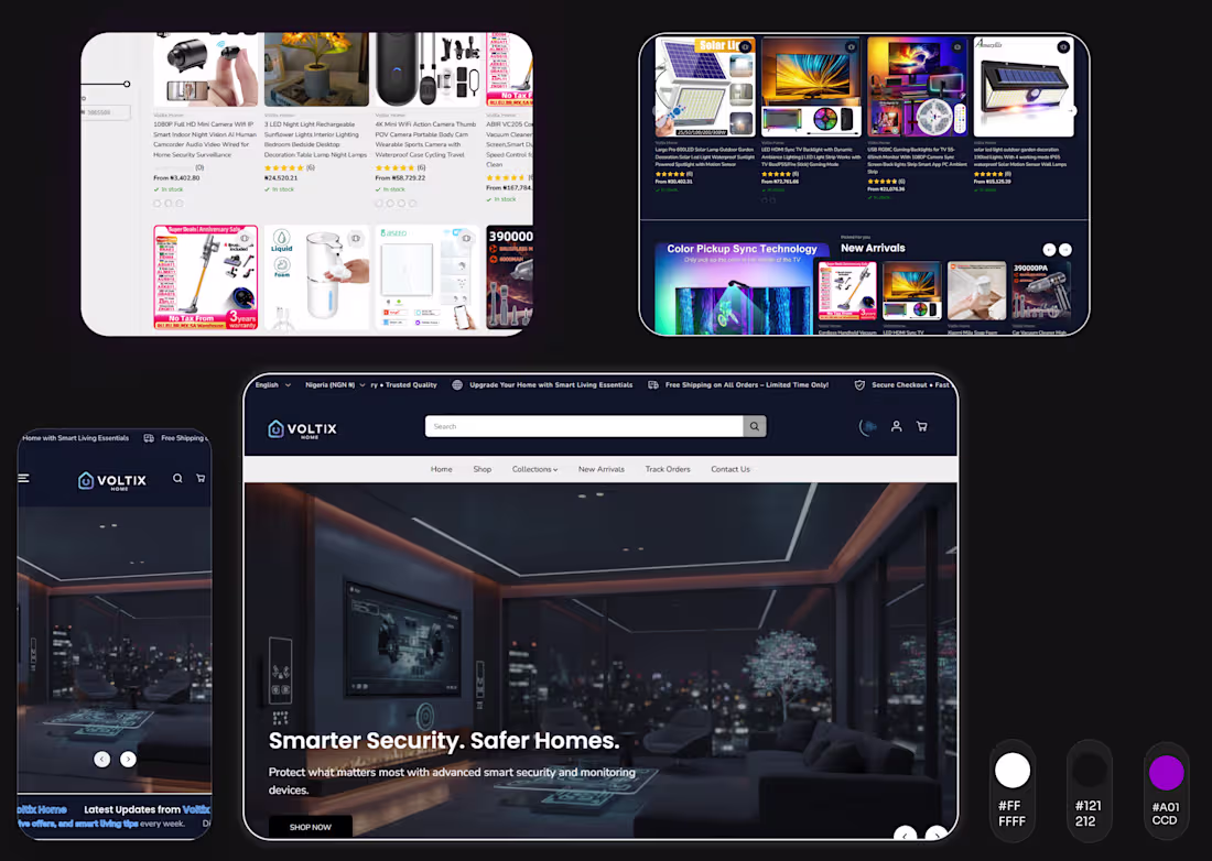 Cover image for Voltix: Next-Gen Smart Home Security Store