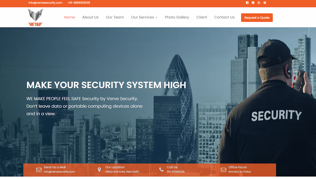 Cover image for WEBSITE DEVELOPMENT FOR SECURTIY COMPANY