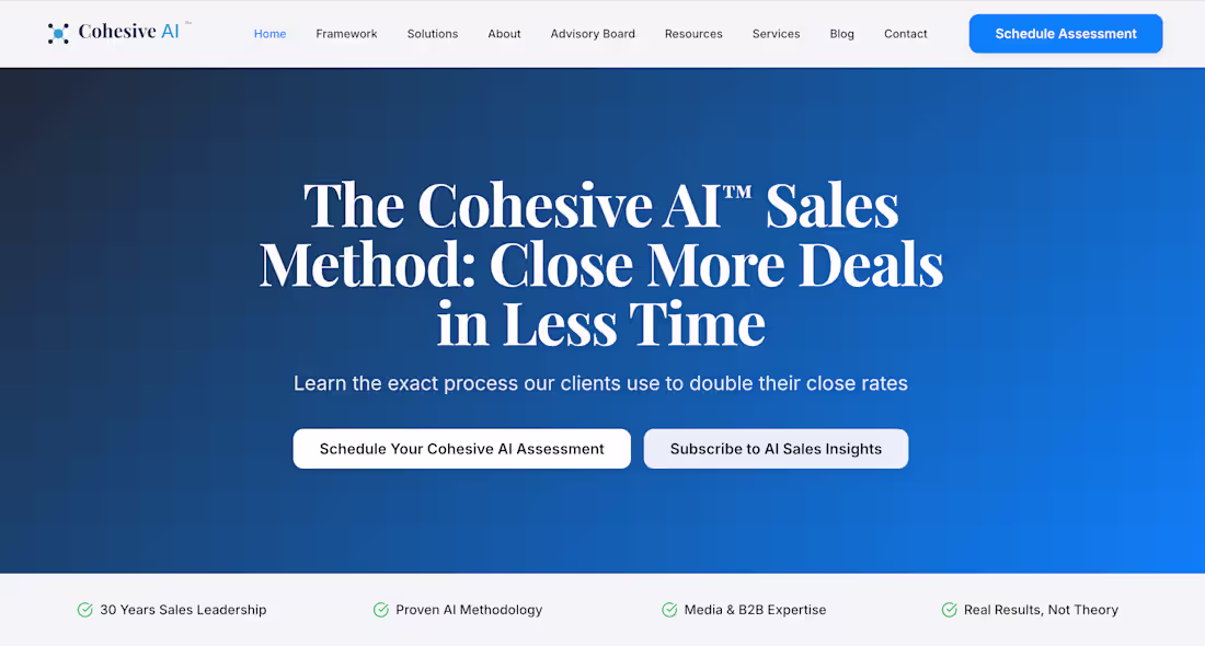 Cover image for Cohesive AI™ Sales Method 🚀 Client needed comprehensive dig...