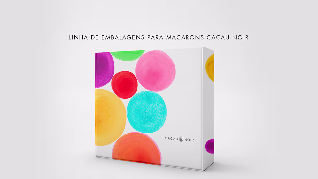 Cover image for EMBALAGENS MACARONS CACAU NOIR :: Behance