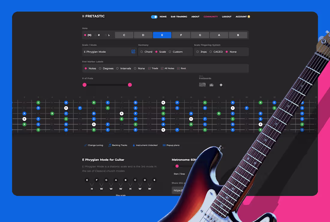 Cover image for Fretastic: Interactive Guitar Fretboard Visualizer