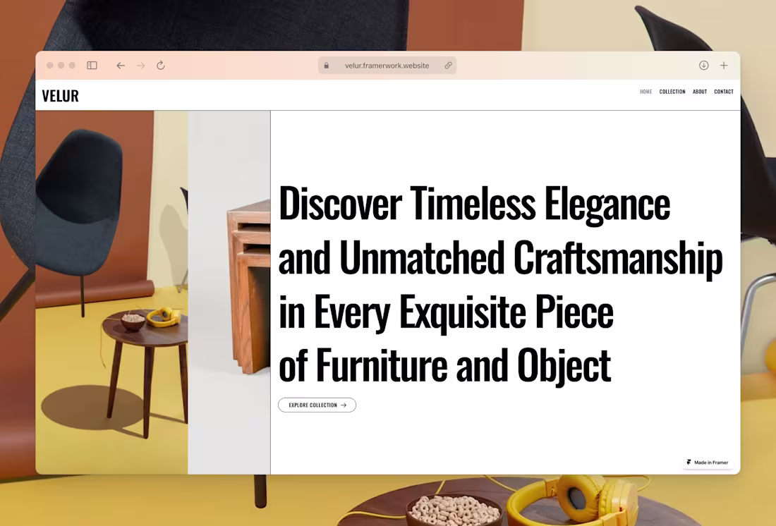 Cover image for Velur - Furniture Design Studio Template