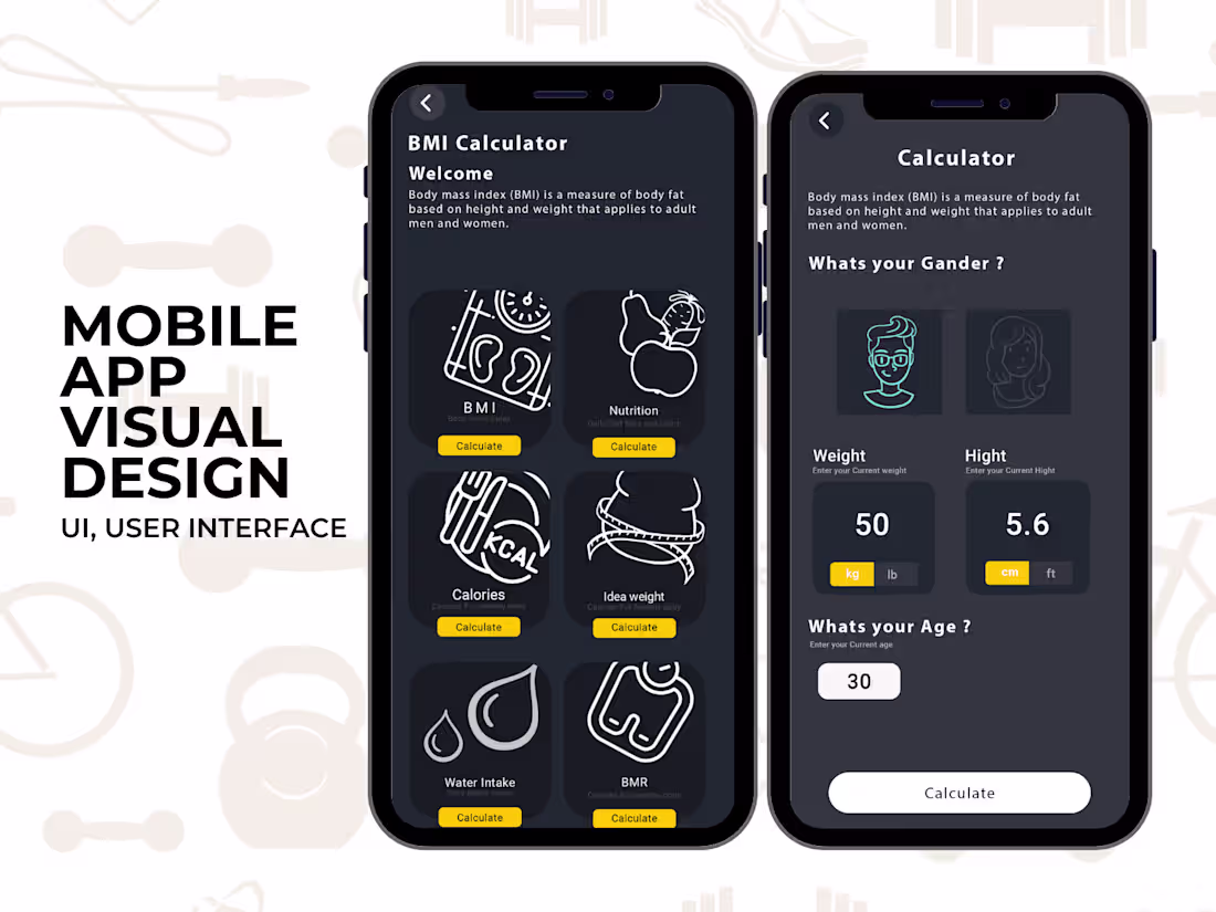 Cover image for Mobile App UI Design and visual design 