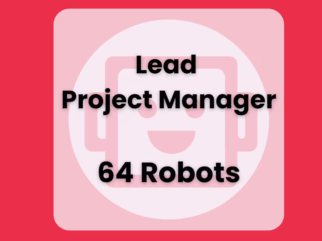 Cover image for Lead Project Manager