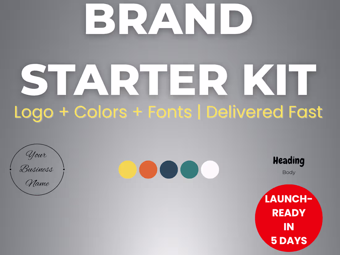 Cover image for Brand Starter Kit – Logo, Colors, Fonts (Delivered Fast)