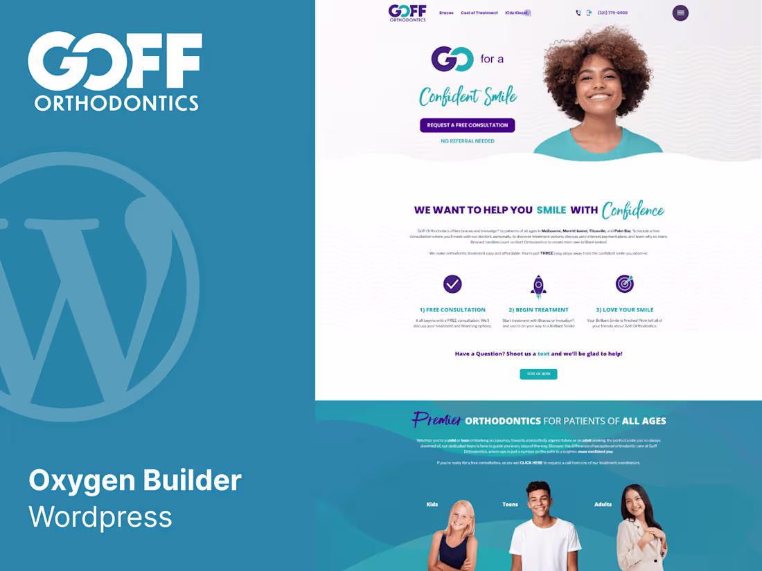 Cover image for Website for an Orthodentist