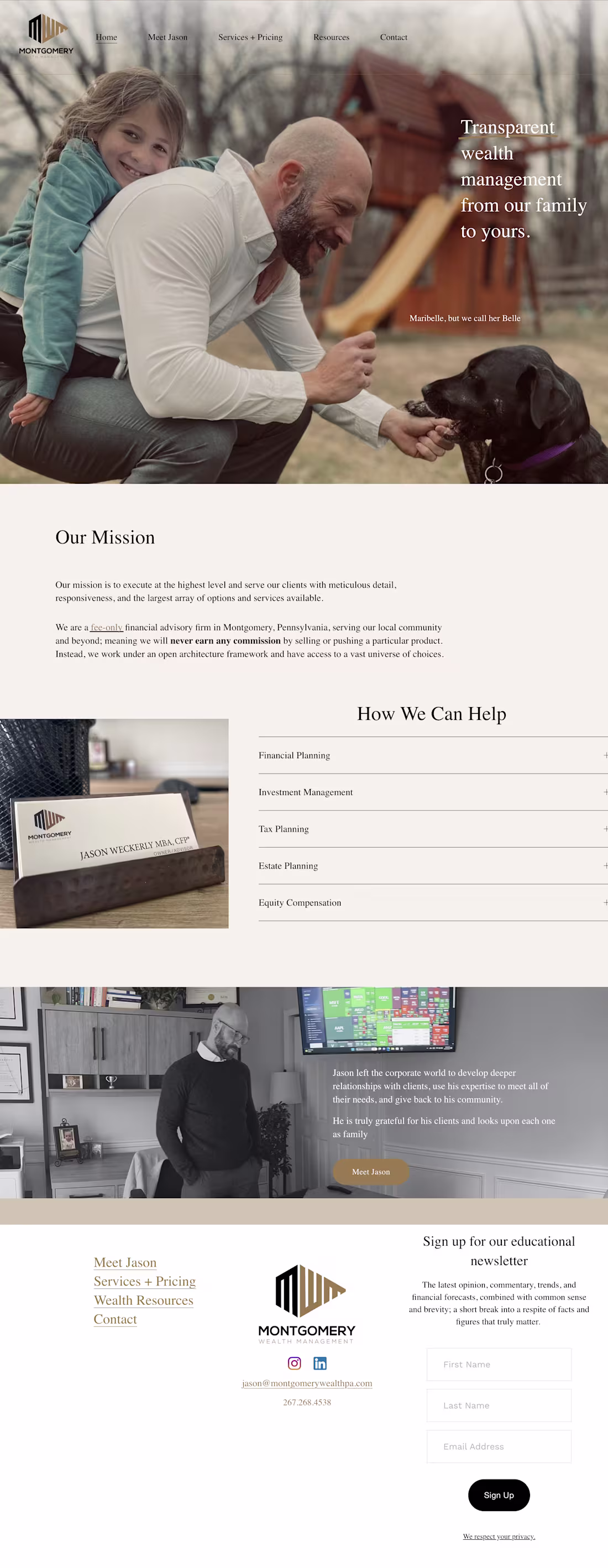 Cover image for Montgomery Wealth Management - Website Re Design