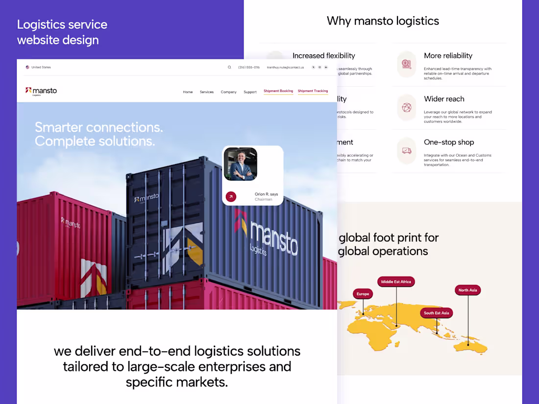 Cover image for Logistics service website
