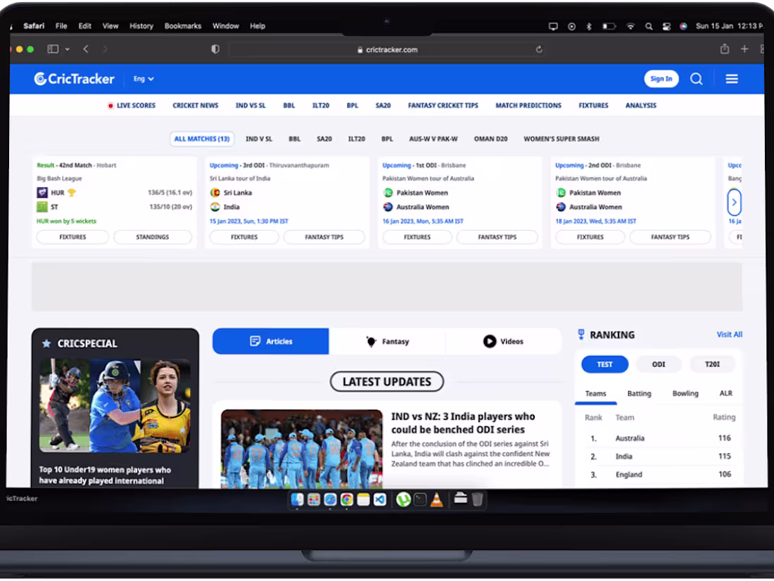 Cover image for Cricket Teams, Stats, Latest News, Match Predictions, Fantasy T…