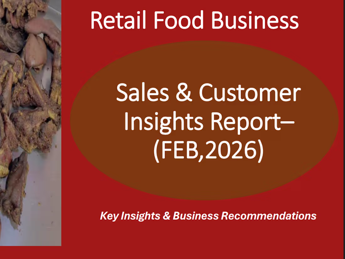 Cover image for Sales & Customer Insights Report - Retail Food Business