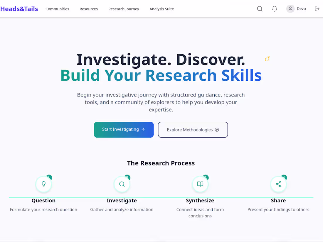 Cover image for ResearchQuest - Research Collaboration Platform Development