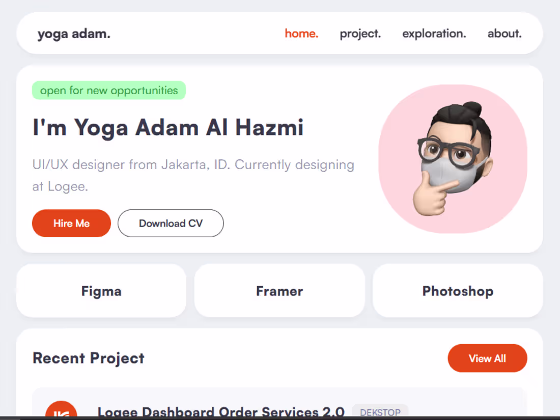 Cover image for Personal Portfolio Website - Framer Website