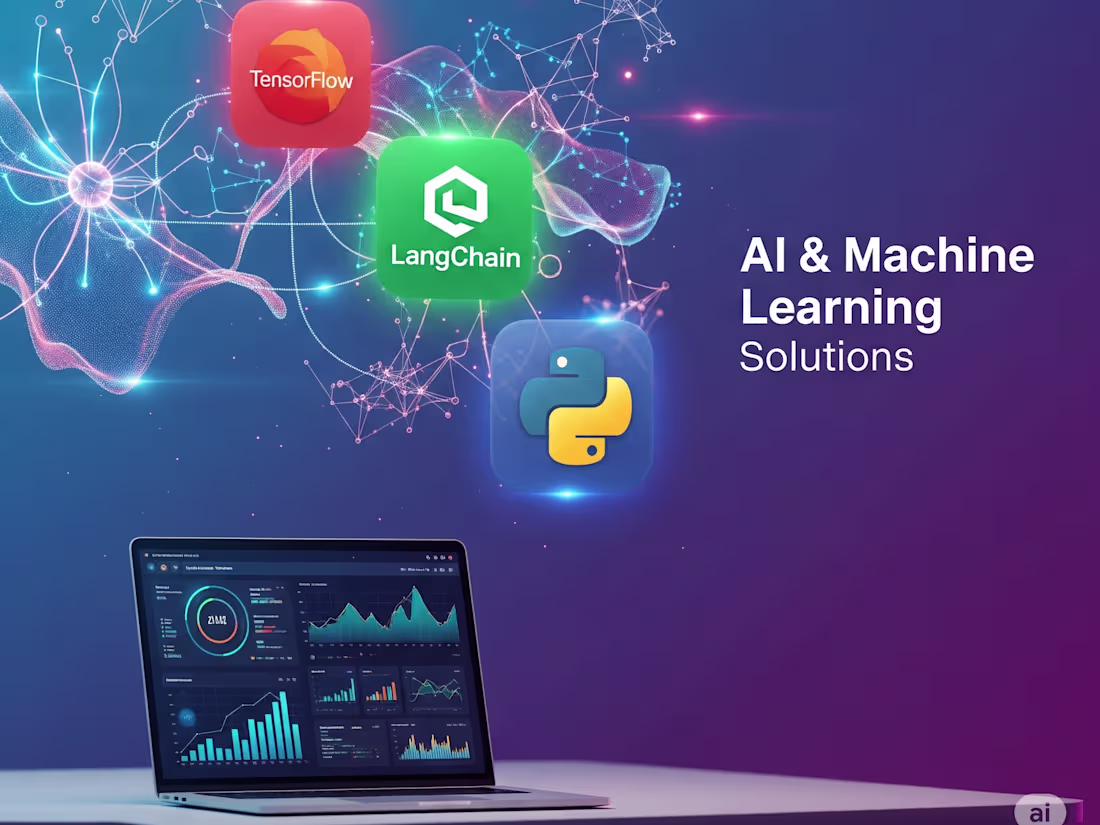 Cover image for AI & Machine Learning Solutions (TensorFlow, LangChain)