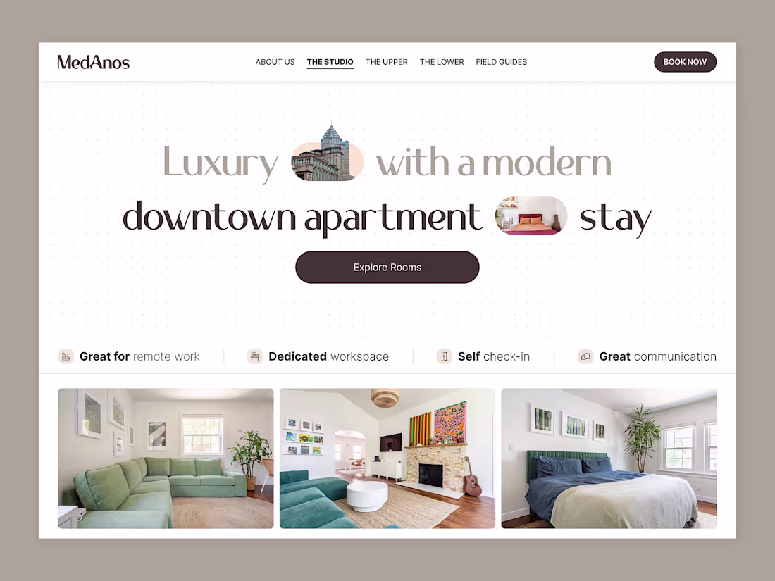 Cover image for Luxury Apartment Rental Website Design for MedAnos