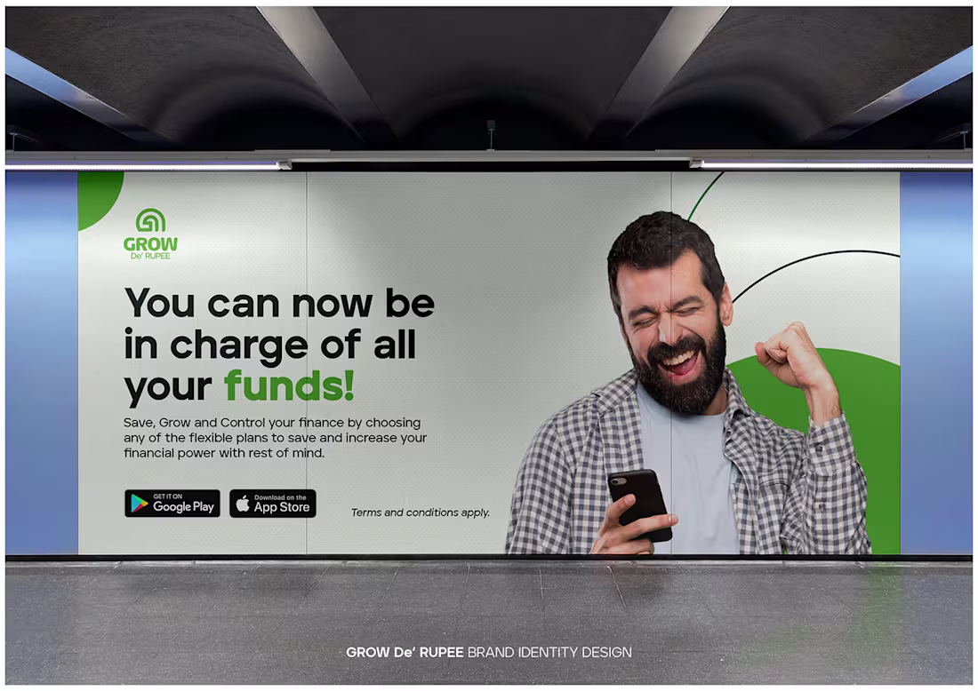 Cover image for Brand Identity Design for Grow De' Rupee, India