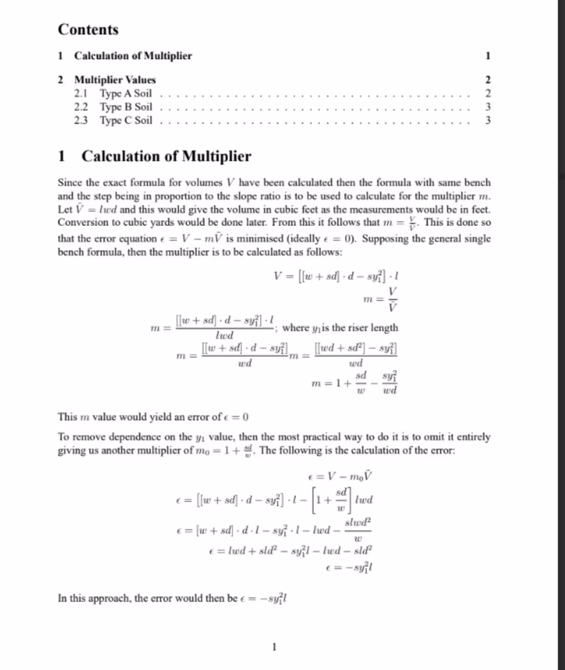 Cover image for Performed mathematical calculations for construction
