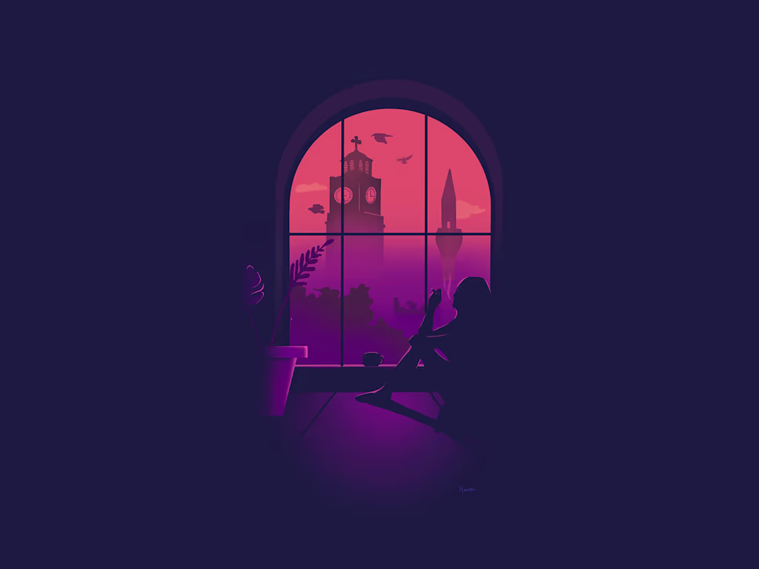 Cover image for Silhouette Illustration of a Girl by the window
