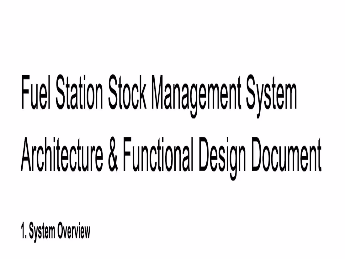 Cover image for Fuel Station Stock System – Architecture Case Study