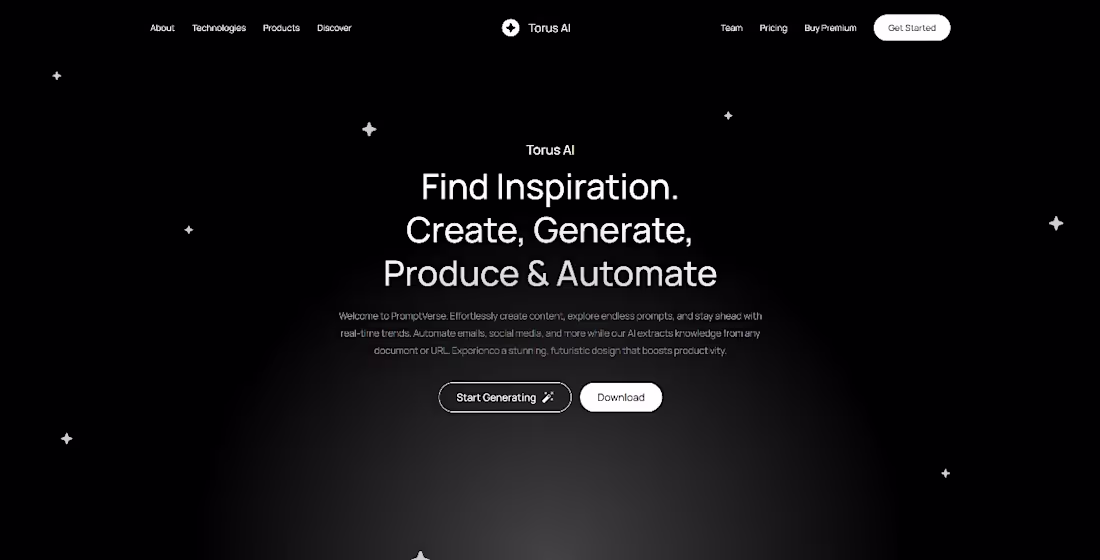 Cover image for Torus AI Landing Page Design