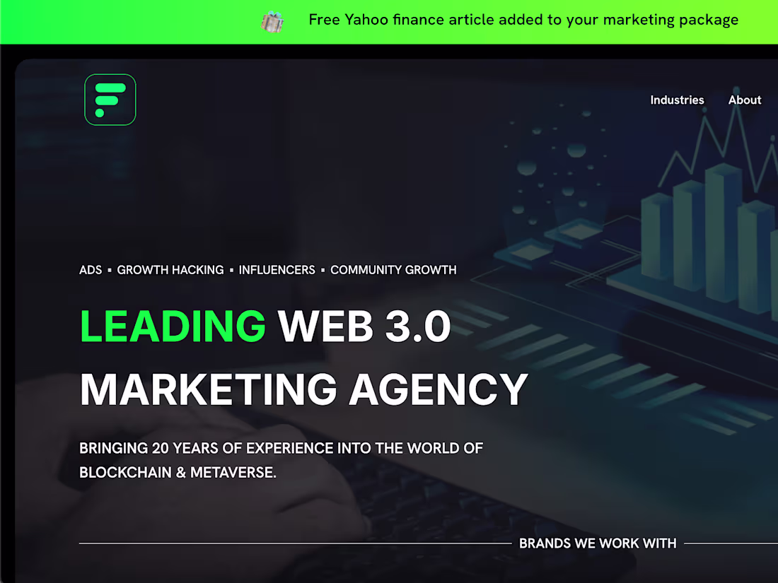 Cover image for Kryptonite - Web 3.0 Marketing Agency Website Design 