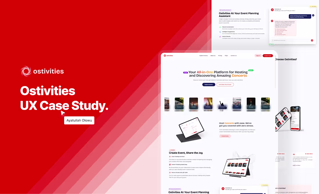 Cover image for Ostivities - SaaS UX Case Study