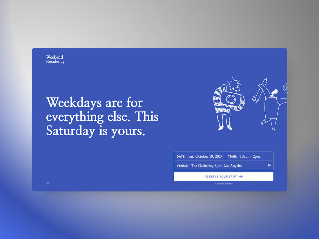 Cover image for Weekend residency